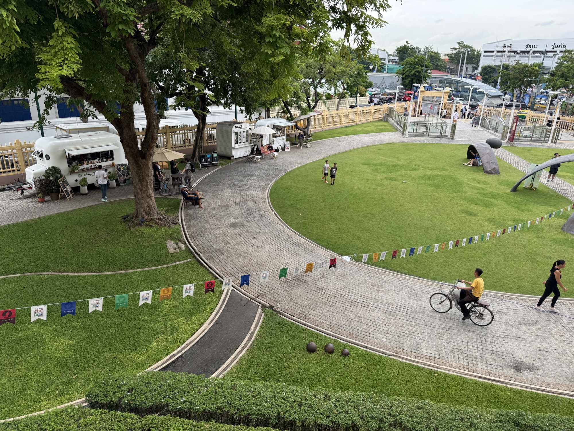 サイアム博物館の広場を上から撮った写真