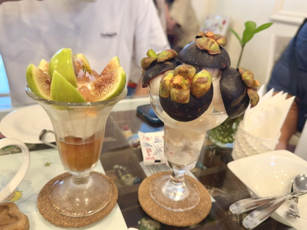 PARDEN　イチジクパフェ　マンゴスチンパフェ