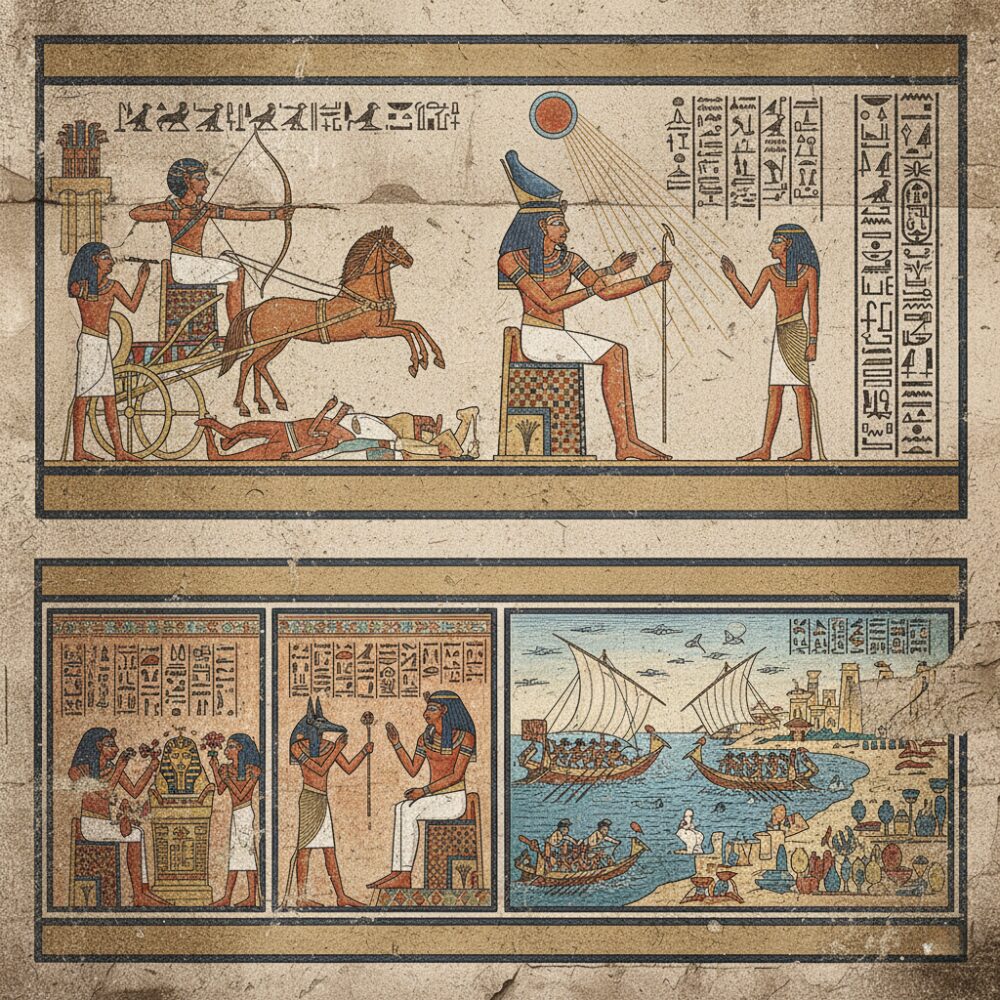 ③ 新王国時代 エジプト 壁画風 歴史 時代