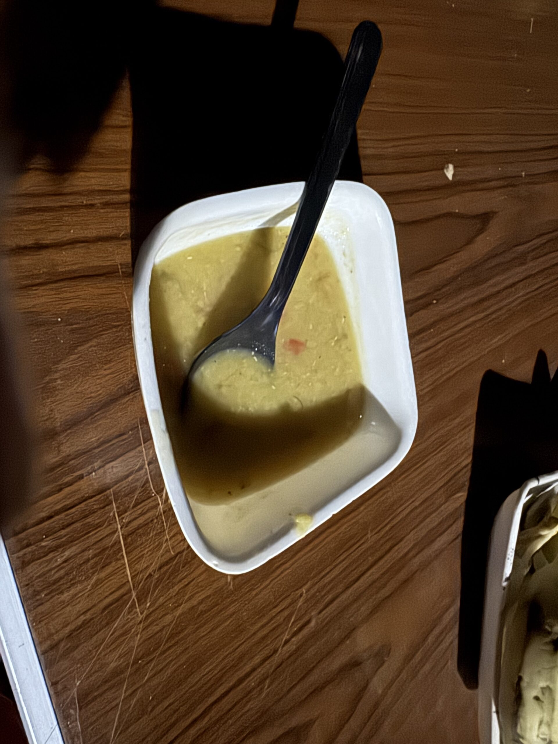 砂漠キャンプの夕食に出されたスープ